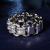 olcso Gyűrűk-Band Ring Esküvő Klasszikus Ezüst Réz Stílusos Egyszerű 1db / Női / Ajándék