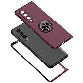 cheap Samsung Cases-Phone Case For Samsung Galaxy Z Fold 6 Z Fold 5 Z Fold 4 Z Fold 3 Z Fold 2 Z Fold Full Body Case Flip Ring Holder Dustproof Solid Colored TPU