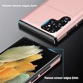 economico Cover Samsung-Custodia per telefono per Samsung Galaxy S24 S23 S22 S21 S20 Plus Ultra Note 20 Ultra 10 Plus S10 S9 Plus S25 Ultra retro con supporto per schede antipolvere antiurto TPU colorata solida