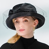 abordables Chapeaux de Fête-Fascinateurs de velours élégants de mode / chapeaux avec nœud papillon / nœud papillon en satin / tulle 1pc occasion spéciale / fête / soirée / dames jour casque