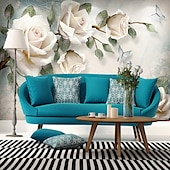 abordables Papiers peints-fonds d&#039;écran cool papier peint fleur papier peint beau papier peint autocollant mural couvrant impression adhésif requis effet 3d fleur fleur toile décor à la maison