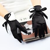 abordables Gants de Fête-Satin Longueur Poignet Gant Elégant / Style Simple Avec Noeud Gants de Mariage / Fête