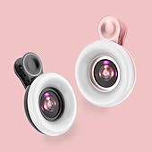 abordables Accessoires pour caméra de téléphone portable-Téléphone Caméra Lentille Objectif Macro 15X Lentille avec LED Adorable pour Samsung Galaxy iPhone