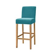 cheap Dining Chair Cover-Stretch Velvet Bar Stool Cover Burgundy Counter Height Pub Chair Slipcover for Dining Room Cafe Non Slip with Elastic BottomThick Soft Style