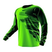 billiga Tröjor för män-Herr Downhilltröja Långärmad Bergscykling Vägcykling Gul Röd Blå Cykel Tröja UV-resistent Andningsfunktion Snabb tork Polyester sporter Geometrisk Kläder