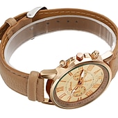 halpa Kvartsikellot-Geneve Naisten Kvartsikellot Ulkoilu Arkikello Rannekello Analoginen VEDENPITÄVÄ Nahkahihna Katsella