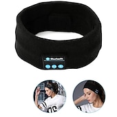お買い得  イヤホン-スリープヘッドフォンワイヤレスBluetoothステレオスポーツヘッドバンドヘッドフォンランニングイヤフォンスリープヘッドセットスポーツ用スリープミュージックヘッドバンド、超薄型HDステレオスピーカー付き