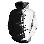 baratos Moletons masculinos com capuz-Homens splicing Pintura a Tinta Moletom Moletons Moletom Manga Longa Moletom com capuz Roupa de rua Impressão 3D QYXH031 QYXH032 Designer