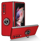 cheap Samsung Cases-Phone Case For Samsung Galaxy Z Fold 6 Z Fold 5 Z Fold 4 Z Fold 3 Z Fold 2 Z Fold Full Body Case Flip Ring Holder Dustproof Solid Colored TPU