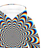 お買い得  男の子の3Dビジョンと幾何学-キッズボーイズパーカー 長袖 レインボー 3Dプリント 錯覚 ドローストリング デイリー アウトドア アクティブ ベーシック 4～12歳 / 秋 / 冬 / 春