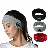 お買い得  イヤホン-スリープヘッドフォンワイヤレスBluetoothステレオスポーツヘッドバンドヘッドフォンランニングイヤフォンスリープヘッドセットスポーツ用スリープミュージックヘッドバンド、超薄型HDステレオスピーカー付き