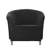 cheap Armchair Cover &amp; Armless Chair Cover-Velvet Club Chair Barrel Chair Slipcover Burgundy Stretch Armchair Covers 1-Piece Club Tub Chair Covers Sofa Cover Couch Furniture Protector Cover Plush Spandex Couch Covers for Living Room
