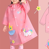 billige Guttas utendørsjakker-Unisex Gutt Jente 3D Dinosaur Regnfrakke Langermet Sommer Vår Høst Aktiv søt stil Polyester Barn 3-8 år Gate Feriereise Normal