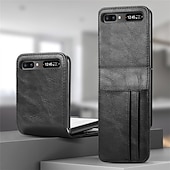Χαμηλού Κόστους Samsung Θήκη-τηλέφωνο tok Για Samsung Galaxy Z Flip 6 Z Flip 5 Z Flip 4 Z Flip 3 Z Flip 2 Z Flip Πλήρης Θήκη Προστασία από τη σκόνη Ανθεκτική σε πτώσεις Μονόχρωμο PU δέρμα