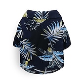 cheap Cooling Vest &amp; Shirt-Dog Hawaiian Shirt 2 Pieces Puppy Clothes for Small Medium Large Dogs Boy Breathable Coconut Tree Dog T-Shirt Pet Apparel Cat Outfit for Chihuahua Yorkie Costume Clothing (Small, 1)