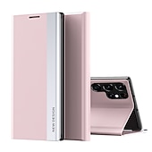 cheap Samsung Cases-Phone Case For Samsung Galaxy S24 S23 S22 S21 Ultra Plus A54 A34 A14 A72 A52 A42 Note 20 Ultra 10 Plus S25 Ultra Full Body Case with Stand Holder Flip Dustproof Solid Colored PC PU Leather