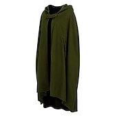 billiga Vinterjackor-Dam Kappa Mantel / kappor Karnival Fest Halloween Höst Vinter Lång Täcka Lös passning Vindtät Stylish Vintagestil Elegant och modernt Jacka Ärmlös Ensfärgat Ren färg Multi lager Svart Blå Grön