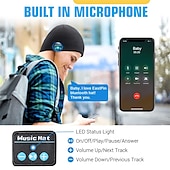 economico Cuffie on-ear e over-ear-Cuffie da Sonno Stereo Bluetooth Wireless Beanie Smart Auricolari Musicali Berretto con Casse Auricolari Cap Musica e Chiamate in Vivavoce Microfono Integrato