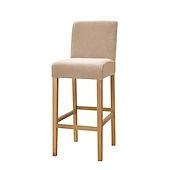 cheap Dining Chair Cover-Stretch Velvet Bar Stool Cover Burgundy Counter Height Pub Chair Slipcover for Dining Room Cafe Non Slip with Elastic BottomThick Soft Style