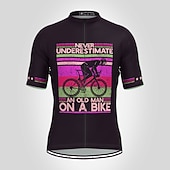 economico Maglie da uomo-Per uomo Maglia da Ciclismo Retrò Lettere &amp; Numeri Divertente Manica Corta Bicicletta Maglia Top con 3 tasche posteriori Mountain Bike MTB Ciclismo su strada Asciugatura Rapida Morbido Strisce