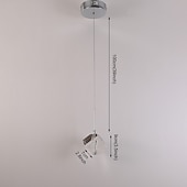 voordelige Eilandlichten-1-licht 9cm kristal mini hanglamp led metalen mini gegalvaniseerde eilandverlichting moderne eigentijdse stijl keuken eetkamer thuis bar licht 110-120v 220-240v