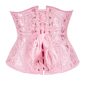 billiga Korsett-Rokoko Punk och gotiskt Medeltida kostymer Överbystkorsett Underkläder Bustier 14 plastben Maskeradkläder Dam Kunglig Bröllop Bröllopsgäst Vuxna Korsett
