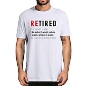 お買い得  メンズグラフィックTシャツ-男性用面白い退職定義Tシャツ - &#039;私はやりたいことをする、もはや私の問題ではない&#039; グラフィックTシャツ