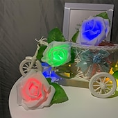halpa USB-käyttöinen-ruusu kukka lehti keiju merkkijono valot 3m-20leds 1,5m-10leds häät puutarhajuhla loma ystävänpäivä valot koriste akku tai usb-virralla