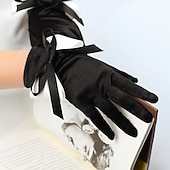 abordables Gants de Fête-Satin Longueur Poignet Gant Elégant / Style Simple Avec Noeud Gants de Mariage / Fête