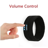 お買い得  イヤホン-スリープヘッドフォンワイヤレスBluetoothステレオスポーツヘッドバンドヘッドフォンランニングイヤフォンスリープヘッドセットスポーツ用スリープミュージックヘッドバンド、超薄型HDステレオスピーカー付き