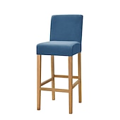 cheap Dining Chair Cover-Stretch Velvet Bar Stool Cover Burgundy Counter Height Pub Chair Slipcover for Dining Room Cafe Non Slip with Elastic BottomThick Soft Style