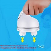 お買い得  ボディマッサージャー-4つの交換用マッサージヘッドを備えた頭皮マッサージ器 ティッシュニーディングノードを備えたポータブルヘッドスクラッチャー 疲労頭痛を和らげます