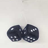 cheap Car Pendants &amp; Ornaments-1Pair Car Pendant Interior Hanging Rearview Mirrors Short Plush Fuzzy Dice 2.75inc Plush Car Decorative Hanging Mirror Fuzzy Dice Lucky Hanging Accessories
