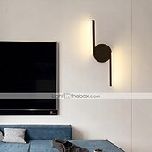 economico Lampade LED da parete-Lightinthebox Lampada Da Parete A Led Linea Nordica Bianco E Nero Personalità Creativa Lampada Da Parete Di Design Decorativa Led Camera Da Letto Comodino Moderno Corridoio