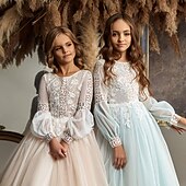 levne Šaty pro družičky-Princeznovské květinové šaty pro dívky ve věku 3-16 let první svaté přijímání roztomilé plesové šaty s aplikacemi šaty které udělají dojem 2025
