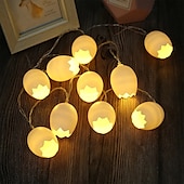 halpa Pääsiäisen valot-pääsiäismuna merkkijono valot led keiju valo 1,5 m 10 leds säröillä munaseppele valo akkukäyttöinen joulu perhejuhla loma koristelu