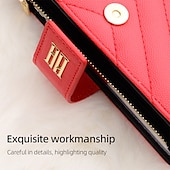 cheap iPhone Cases-Phone Case For iPhone 15 Pro Max Plus iPhone 14 13 12 Pro Max Plus Wallet Case Zipper with Wrist Strap Card Slot Genuine Leather