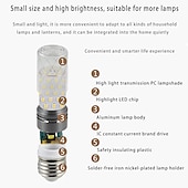 cheap LED Corn Lights-12W E14 E27 Led Candlestick Bulb AC85-265V Silver LED Corn Bulb Two-color Temperature Corn Lamp Equivalent to the Traditional 100 Watt 1400lm  Led Chandelier Bulb