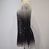 preiswerte Eiskunstlaufkleider-Eiskunstlaufkleid Damen Mädchen Eislaufen Kleider Austattungen Weiß Gelb Rosa Halo-Färbung Gitter Spandex Hochelastisch Wettbewerb Eiskunstlaufkleidung Kristalle Langarm Eislaufen Eiskundstlauf