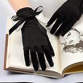 abordables Gants de Fête-Satin Longueur Poignet Gant Elégant / Style Simple Avec Noeud Gants de Mariage / Fête