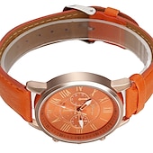 halpa Kvartsikellot-Geneve Naisten Kvartsikellot Ulkoilu Arkikello Rannekello Analoginen VEDENPITÄVÄ Nahkahihna Katsella