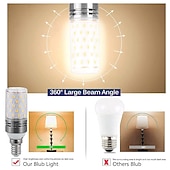 cheap LED Corn Lights-12W E14 E27 Led Candlestick Bulb AC85-265V Silver LED Corn Bulb Two-color Temperature Corn Lamp Equivalent to the Traditional 100 Watt 1400lm  Led Chandelier Bulb