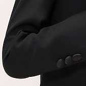 billiga Pojkes formella kostym-4 delar Ringbärarkostym Pojkar Barn Kostym Formell kostym Kostym och blazer Byxset Formellt set Formell Fest Speciellt Tillfälle Grundläggande Mild Ensfärgat Rosett Svart Vit Rubinrött Polyester