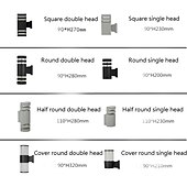 cheap Outdoor Wall Lights-1 Head 2 Heads Outdoor Waterproof LED Wall Light Aluminum Alloy Material and Various Styles Modern Villa Courtyard Wall Lamp
