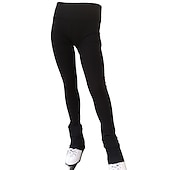 baratos Calças e Leggings de Patinação Artística-Calças para Patinação no Gelo Mulheres Para Meninas Patinação no Gelo Meia-calça Calças Preto Rosa claro Azul Real Tosão Elastano Elasticidade Alta Treino Profissional Competição Roupa para Patinação