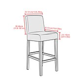 cheap Dining Chair Cover-Stretch Velvet Bar Stool Cover Burgundy Counter Height Pub Chair Slipcover for Dining Room Cafe Non Slip with Elastic BottomThick Soft Style