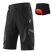 cheap Men&#039;s Shorts, Tights &amp; Pants-Arsuxeo Men&#039;s Cycling MTB Shorts Bike Shorts Bike Shorts Baggy Shorts Relaxed Fit Mountain Bike MTB Road Bike Cycling Sports Breathable Quick Dry Waterproof Zipper Black / Orange Dark Blue+Black