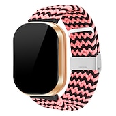 levne Pásky na hodinky Fitbit-Pásek hodinek pro Fitbit Versa 3 Sense Nylon Výměna, nahrazení Popruh Pletený Nastavitelný Prodyšné Sólová smyčka Náramek