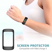 economico Proteggi schermo per smartwatch-4 pezzi Guarda Proteggi Schermo Compatibile con Fitbit Carica Fitbit 5 Protettori privacy dello schermo Alta definizione Anti-graffi TPU Accessori per orologi