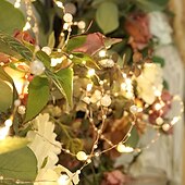 cheap Battery String Lights-5m 50leds Pearl Wire Copper String Lights Battery Powered Fairy Lamp Christmas Wedding Party Home Garland Holiday Decoration